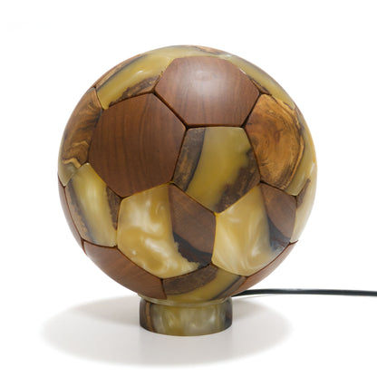 【ウッドレジン】サッカーボールランプ